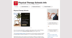 Desktop Screenshot of physicaltherapyschoolsinfo.org