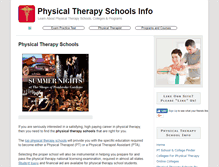 Tablet Screenshot of physicaltherapyschoolsinfo.org